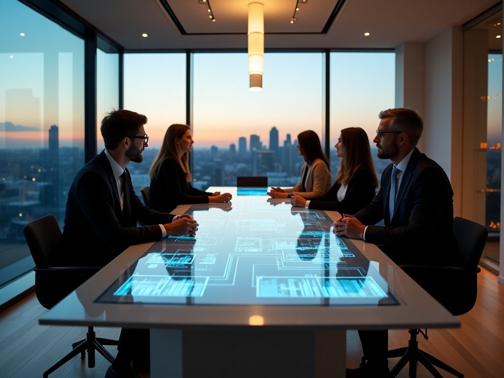 Technology consultants in modern office